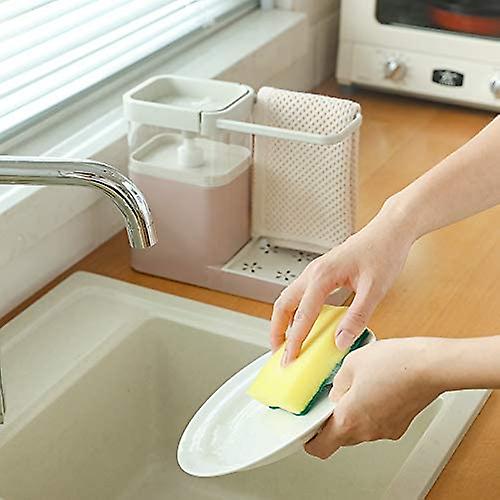 Multifunctional Kitchen Cleaning Combination Rack 3 In 1 Soap Dispenser ...