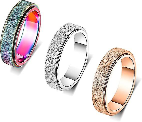 Titanium Stainless Ring For Men,size9,w:6mm,3color