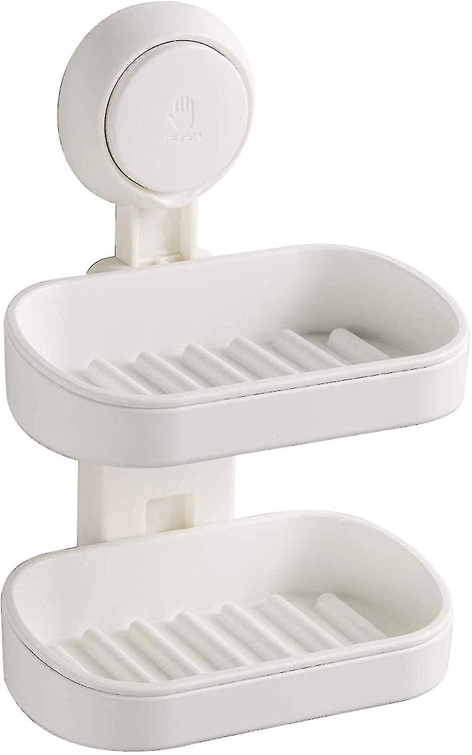 Double Layer Soap Dish, No Drilling, Detachable