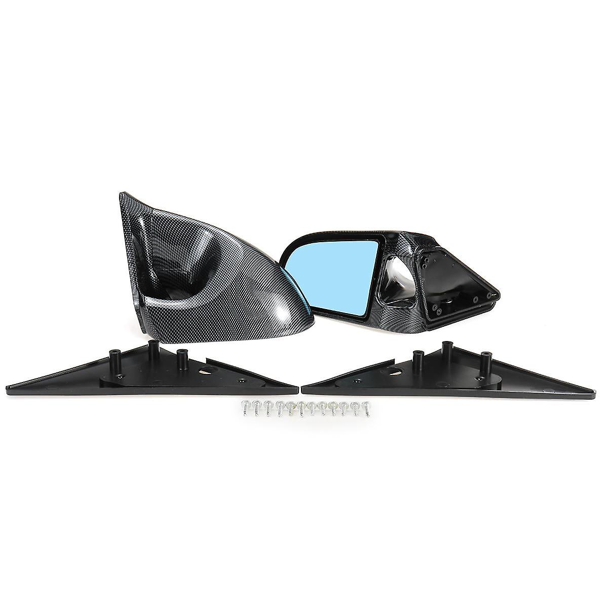 Carbon Fibre Adjustable Side View Mirror Spoon Style For Civic 4dr Sedan 1996-2000