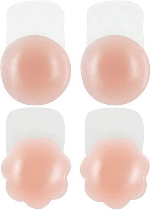 Diameter 10cm, Plum+round Shape, Medium Size Silicone Breast Patches Invisible Nipple Patches For Bras