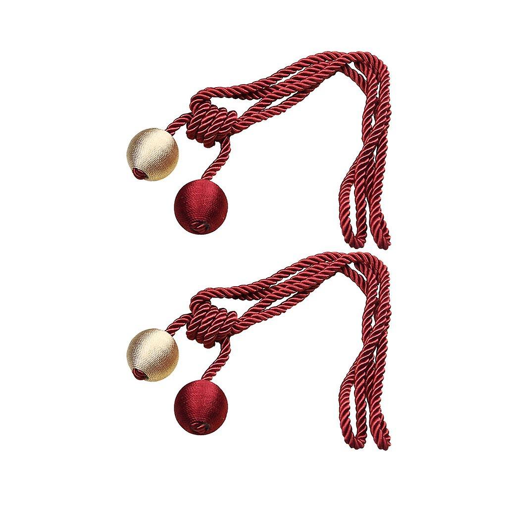 2Pcs Curtain Tiebacks/Clips Creative Drapery Holdback Buckles Red