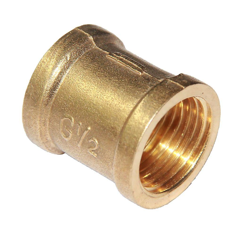 1/2 Inch Brass Double Ended Female Threaded Fitting