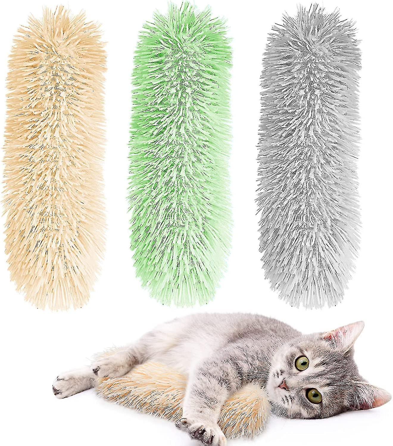 Cat Catnip Toys For Kitten, 3pcs Soft And Durable Pillows Cat Toy, Interactive Cat Kicker Toy With Catmint Chew Toy-e