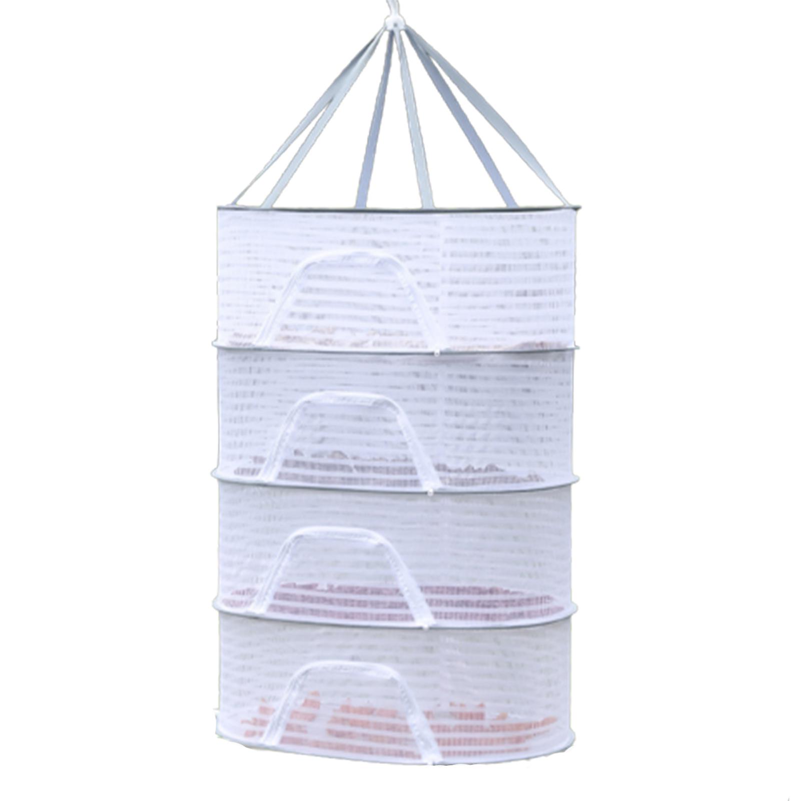 Muti-layer Hanging Mesh Net Collapsible Mesh Hydroponic Drying Rack For Pillows Socks Towels Cosmetics