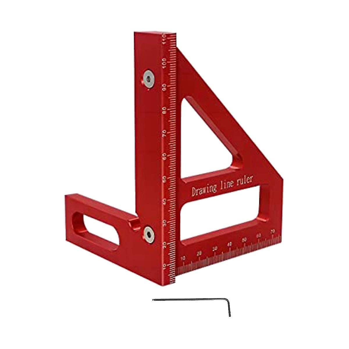 3d Multi-angle Measuring Ruler 45/ Aluminum Alloy Drawing Line Ruler High-precision Layout Measurem