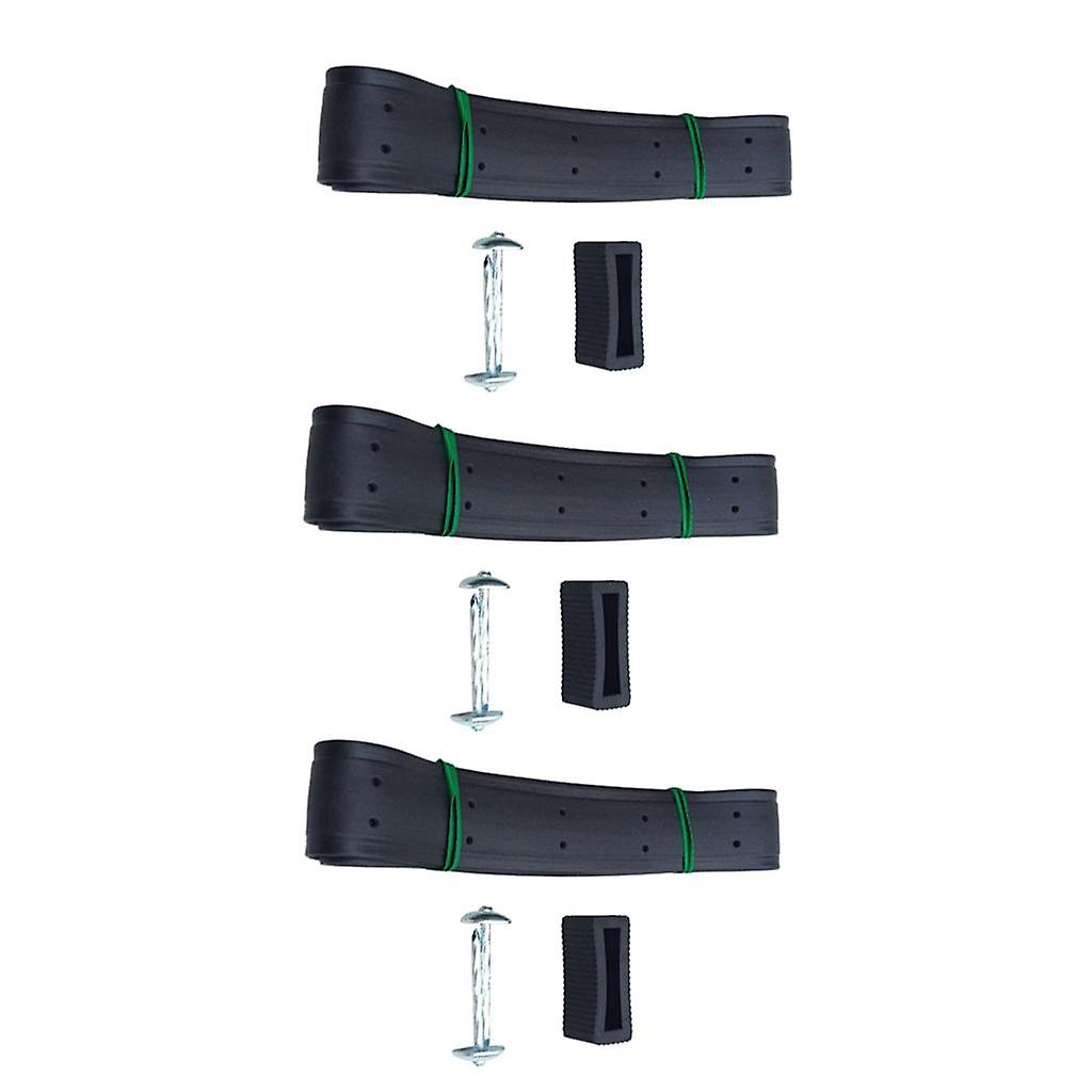 3pcs Heavy Duty Soft Rubber Buckle Tree Ties Shrub Plant Straps Supporting