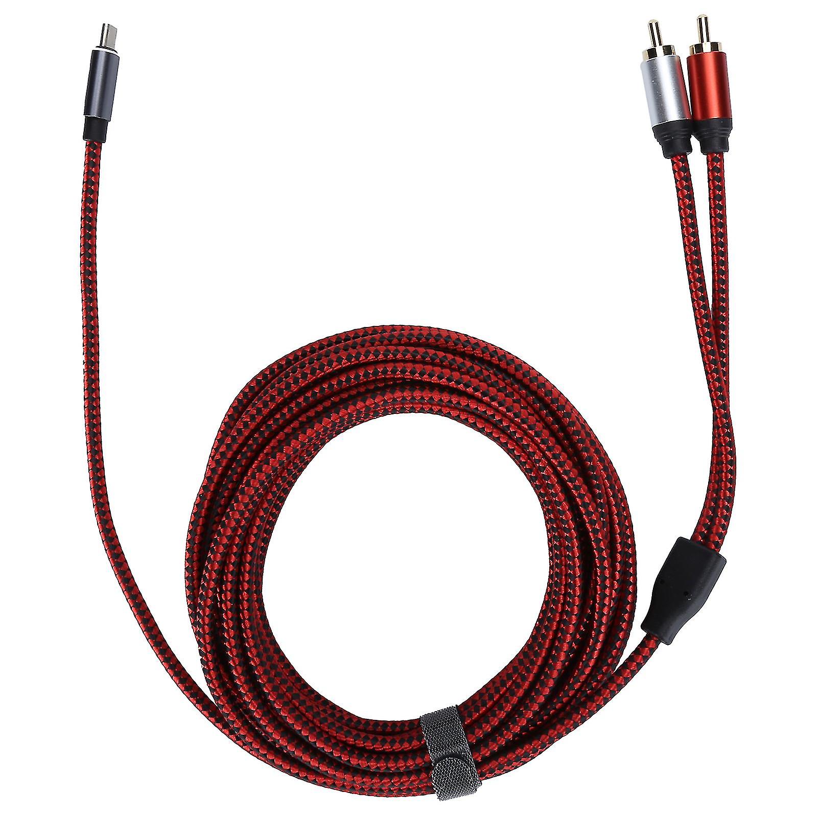 Pozlacení, TypeC samec na 2RCA samec, audio kabel