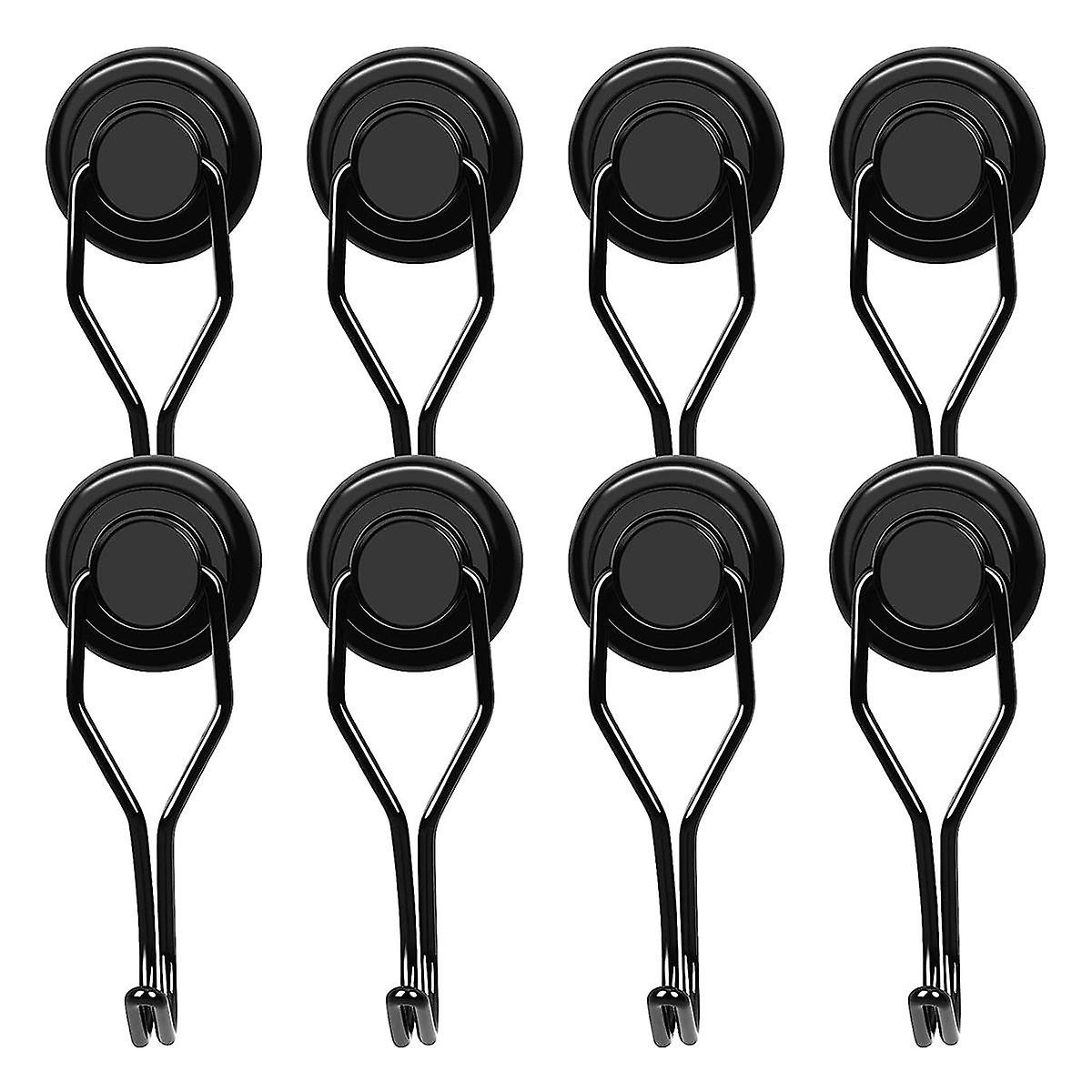 Magnetic Hooks Heavy Duty,Hanging 60Lbs Black Magnetic Hooks for Grill, Cruise Cabins, Refrigerator
