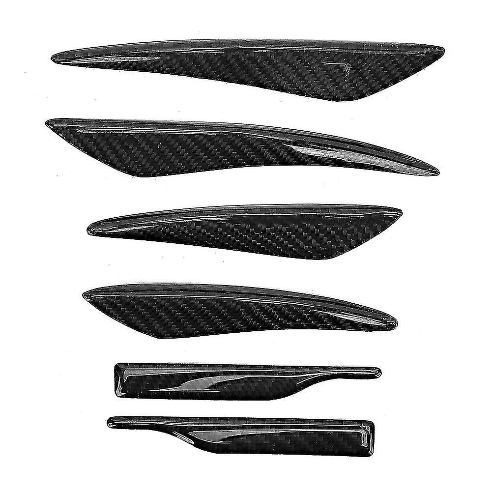 Carbon Fiber Bumper Lip Splitter Fins Rearview Mirror Strip Universal Car Modification