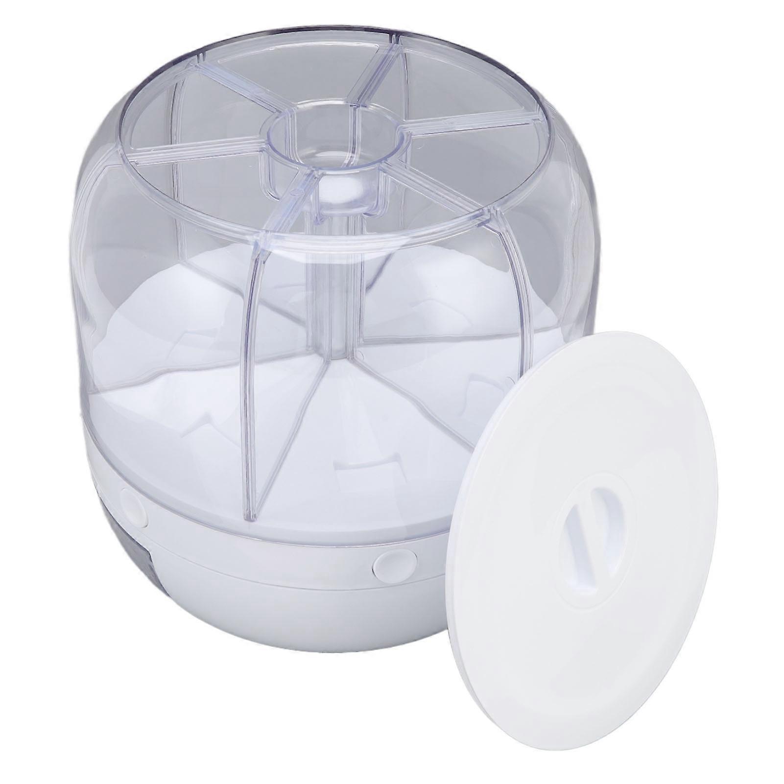 Rice Dispenser Tank,Grain Dispenser 6 Grids PP Rotation Insect Proof Grain Storage Organization for Home Kitchen(5kg)