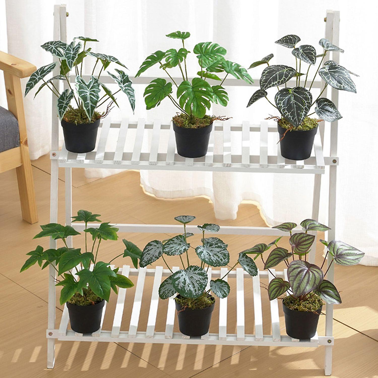 Artificial Plant Fade-less Full of Vitality Ornamental Luxury Patterned Green Simulation Plant 