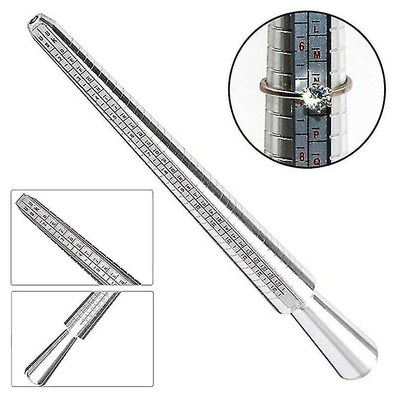 Distance Meters Ring Sizer Stick Metal Ring Jewelry Stick Finder Mandrel Gauge Measuring Tool Sizer A-z