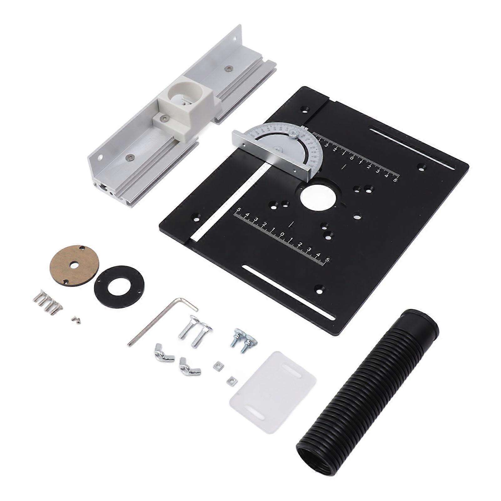 Router Table Insert Plate, Aluminum Alloy Steel, Adjustable Height, for Milling and Cutting Machine