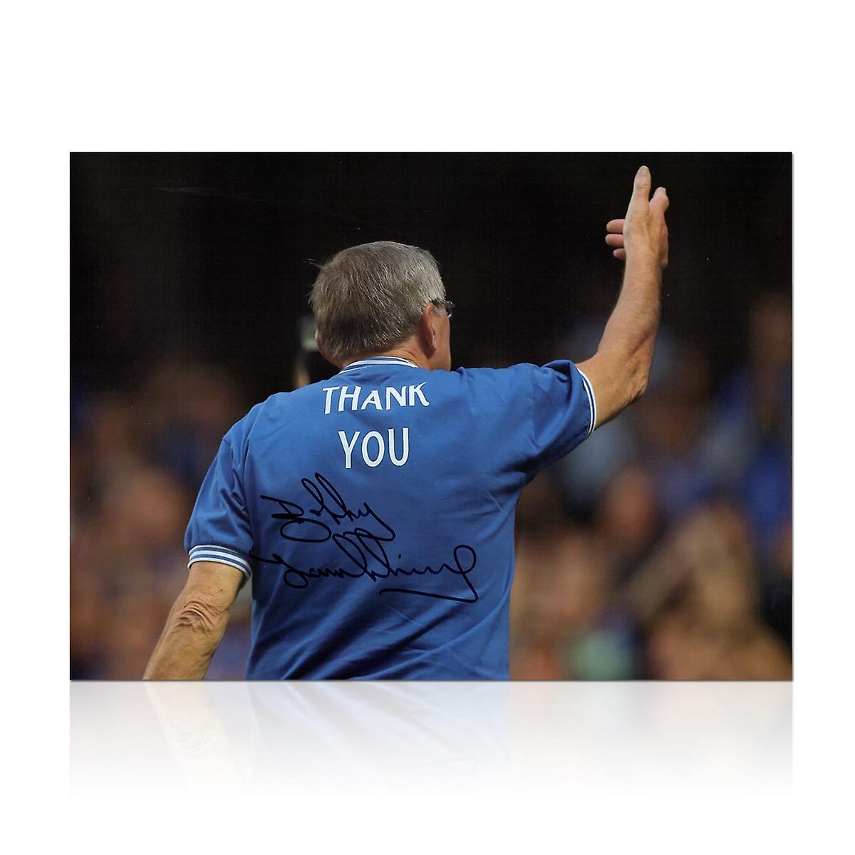 Bobby Tambling Signed Chelsea Football Photo: Thank You (Black)