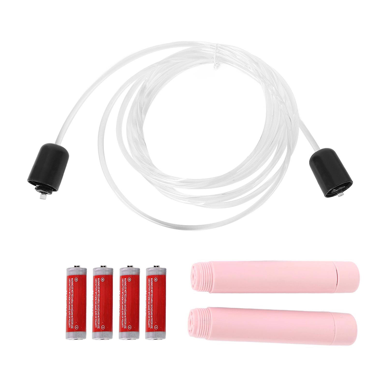 Light-up, lightweight and ergonomic jump rope with RGB LED, for children and adults, ideal for fitness and the gym, pink