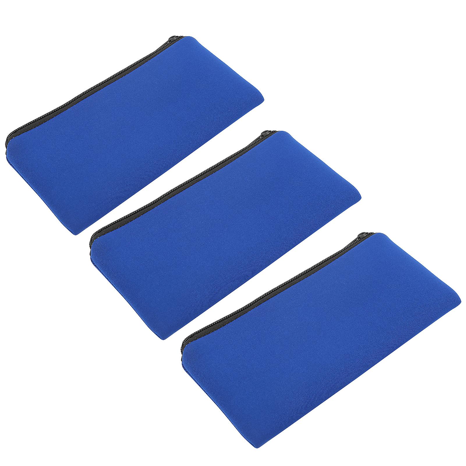 Lot de 3 trousses de rangement en néoprène pour l'alpinisme, le camping, souples et résistantes à l'usure (bleu)