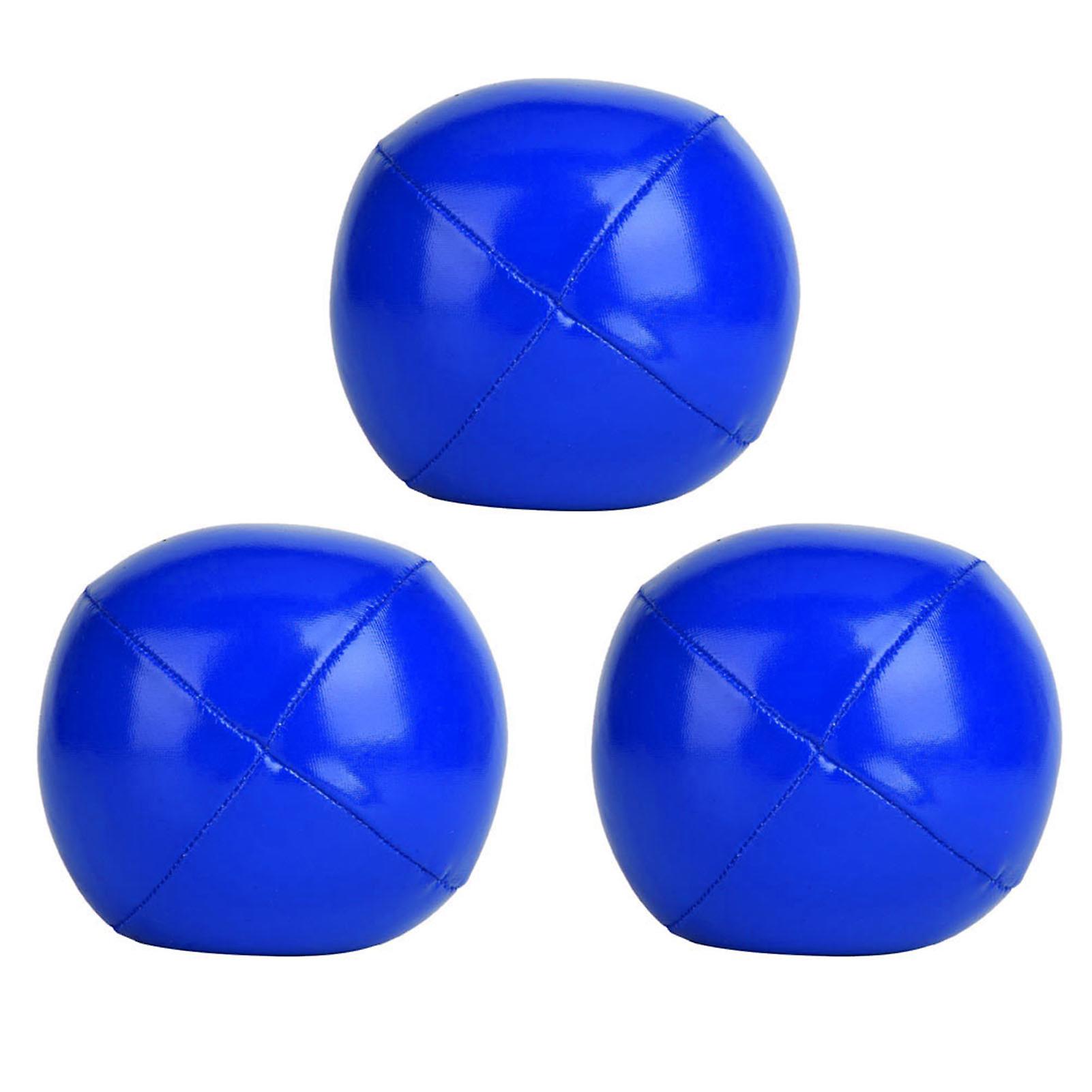 3 pcs PU Juggling Ball Sets Clown Juggle Ball Set for Beginner&Professionals(blue)