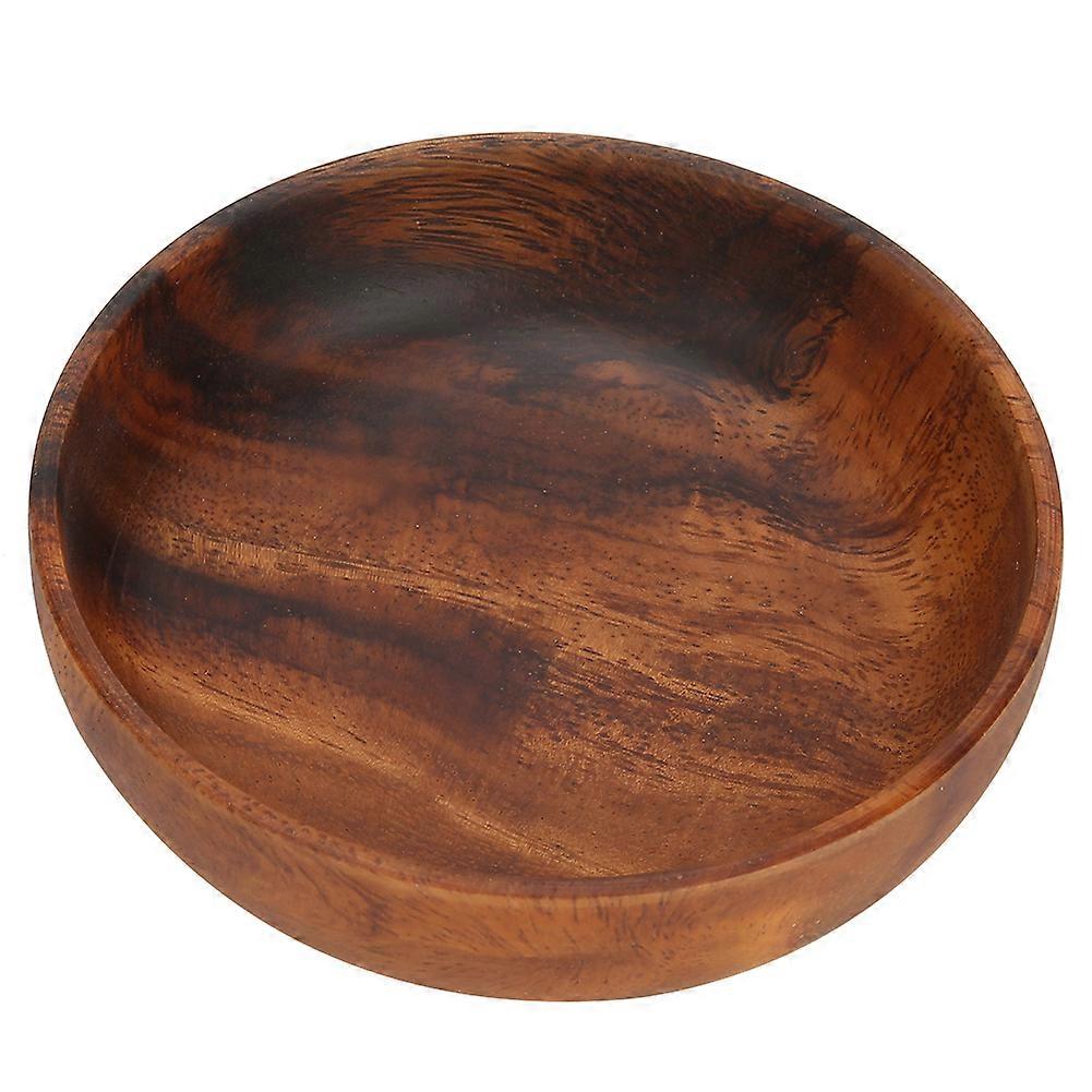 Wooden Snack Bowl, Fruit Salad Bowl, Soup Bowl for Home, Cafe, 12 x 3.5 cm