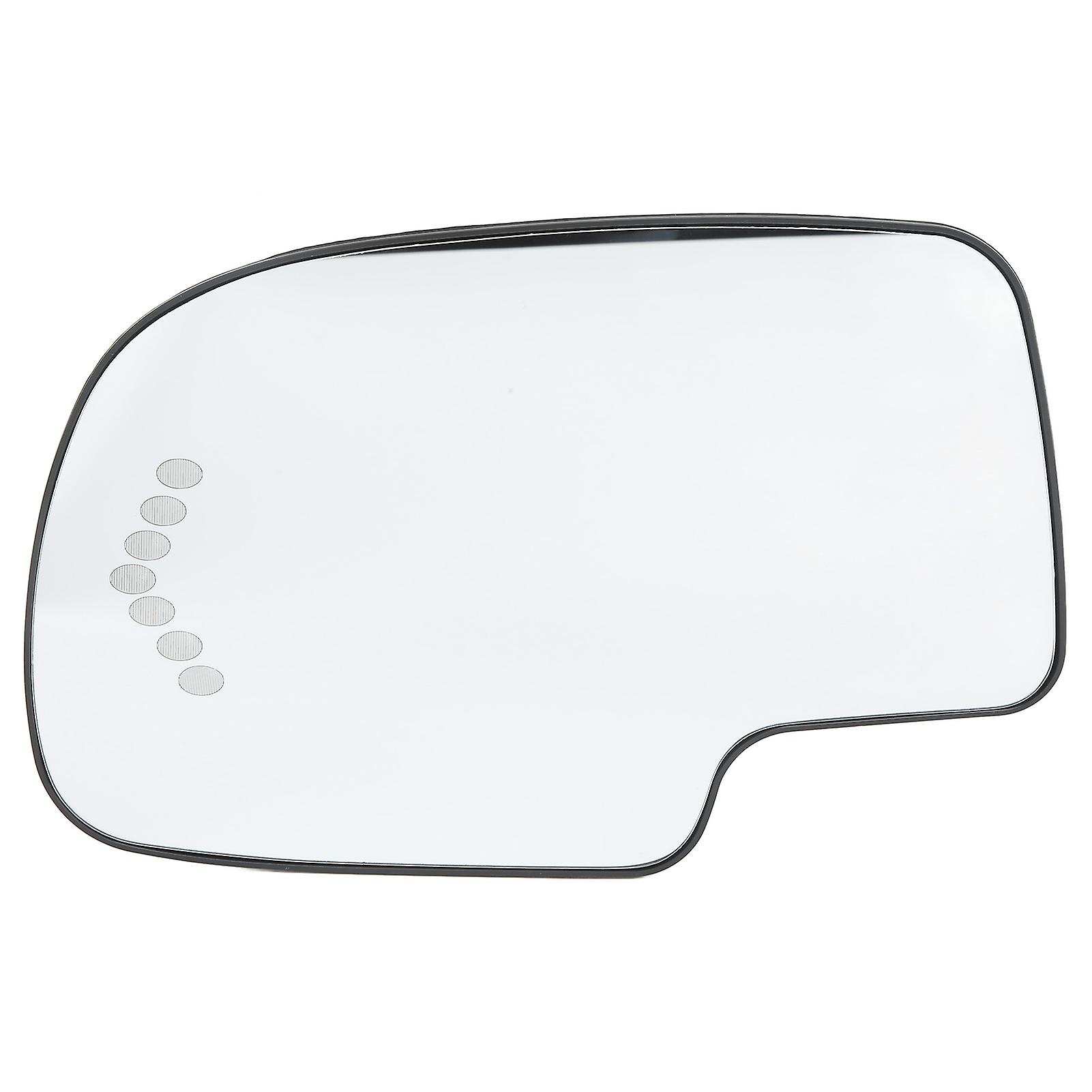 Rear View Mirror Glass with LED, Side Heated Mirror Glass, Mirror Glass with LED Turn Signal Lamp Replacement for Avalanche 1500 2500(Left)