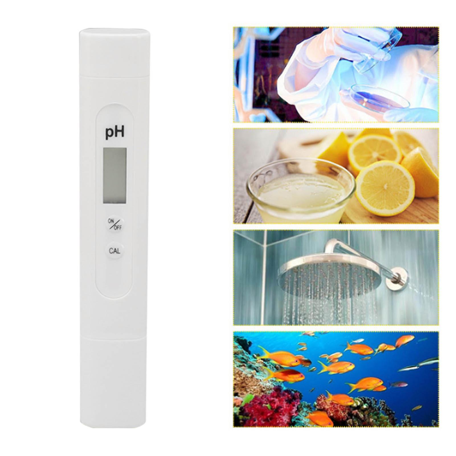 PH Meter Tester Detector HD LCD Screen High Sensitivity Probe Contained Protection Fluid PH Test Pen 300mAh 