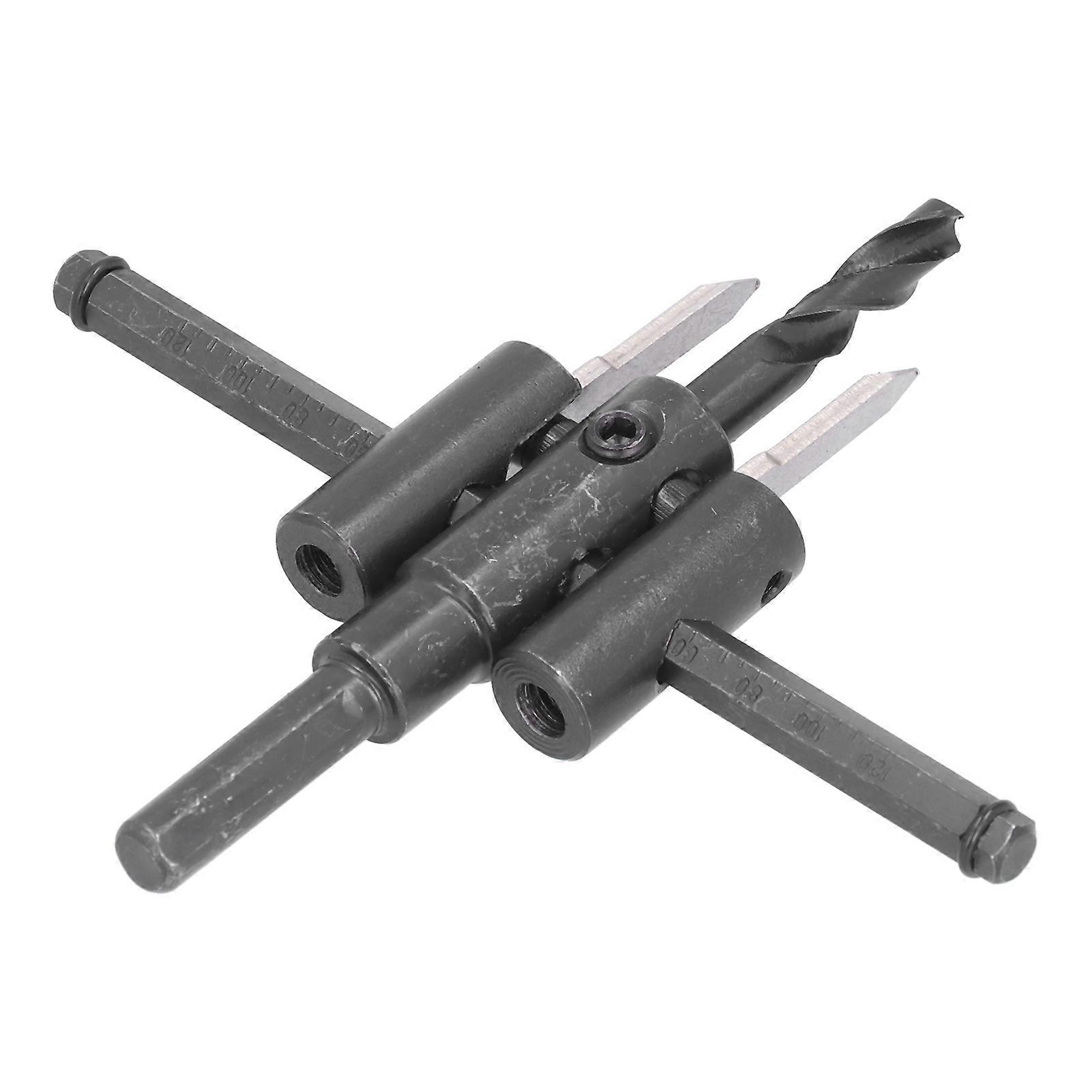 Adjustable Circle Hole Cutter Saw Kit Wood Drill Bit Round Cutting Woodworking DIY Tool30‑120mm
