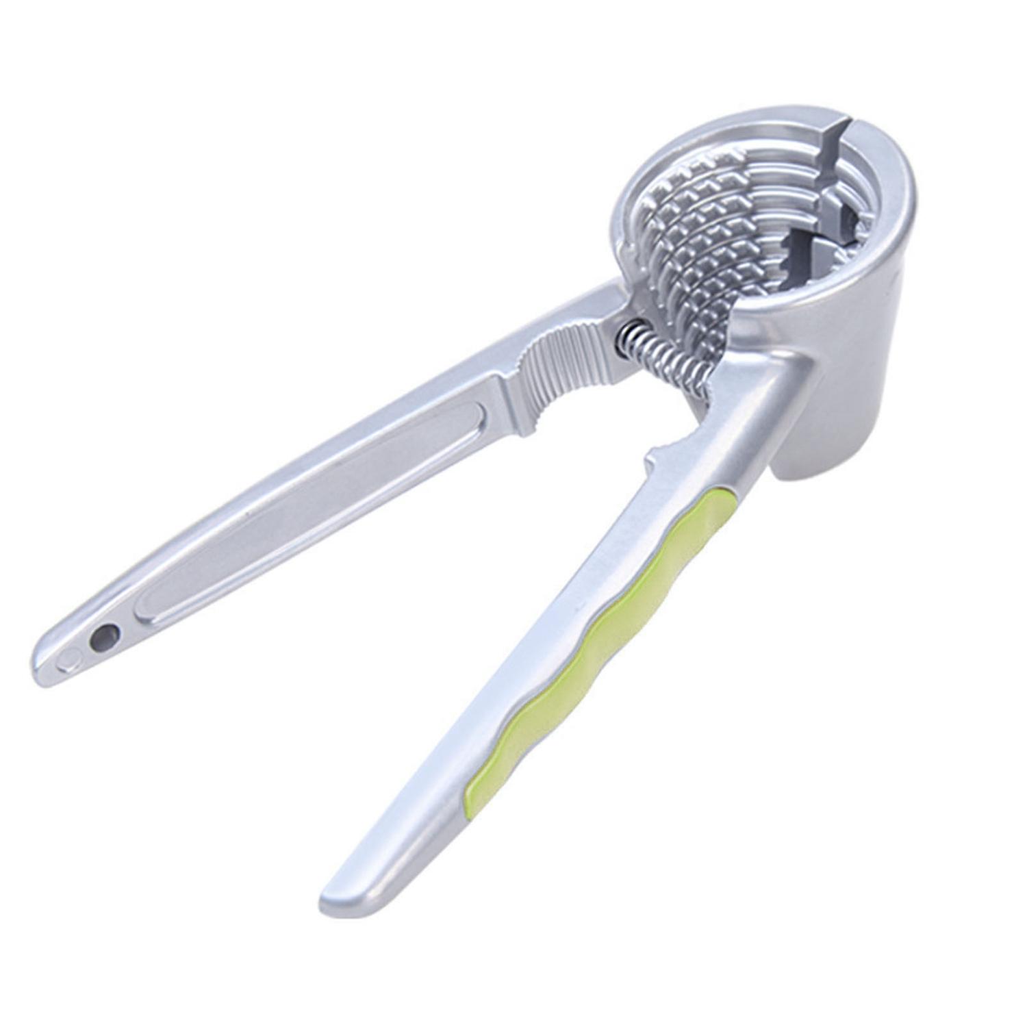 OuZhan Aluminum Alloy Nut Cracker Tools Heavy Duty Walnut Cracker with Non-Slip Handle Funnel Shape