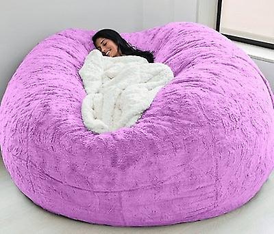 Big Bean Bag Sofa Puff No Filler Floor Seat Futon Lazy Sofa Bed Couch Tatami Comfy Lounge Chair Purple