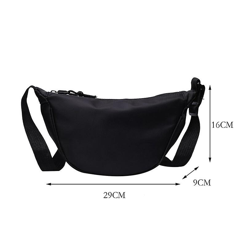 Handbag Plaid Women Messenger Bag Fashion Half Moon Ladie Handbags Portable Simple Soft Lightweight Large Capacity for Weekend Vacation