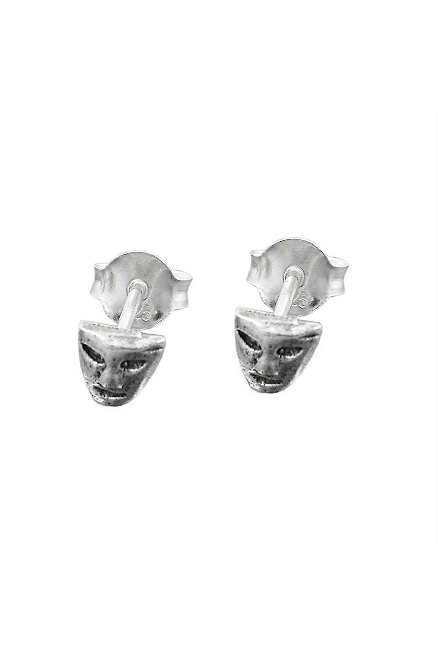 Stud Earrings Mask Silver 925 - Gl93017