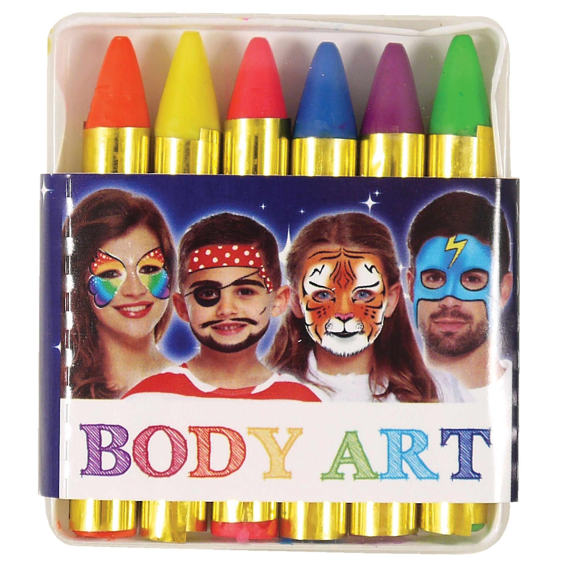 Neon Face Paint Crayons Mu026