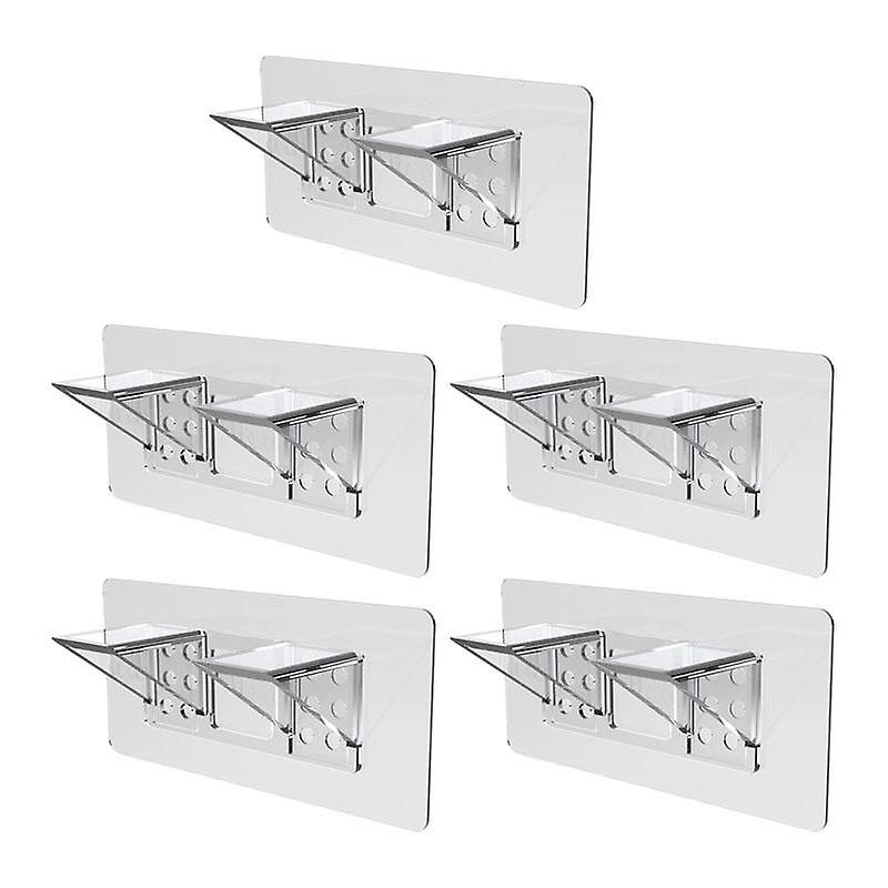 5 Pieces Shelf Support Gluey Pegs Strong Partition Holdes Pin Acrylic Easy to Install Shelf Support Clips for Book Shelves