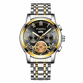 Man Watch, Colour: Gold Black Surface Gold Nails Gold Black Surface Gold Nails