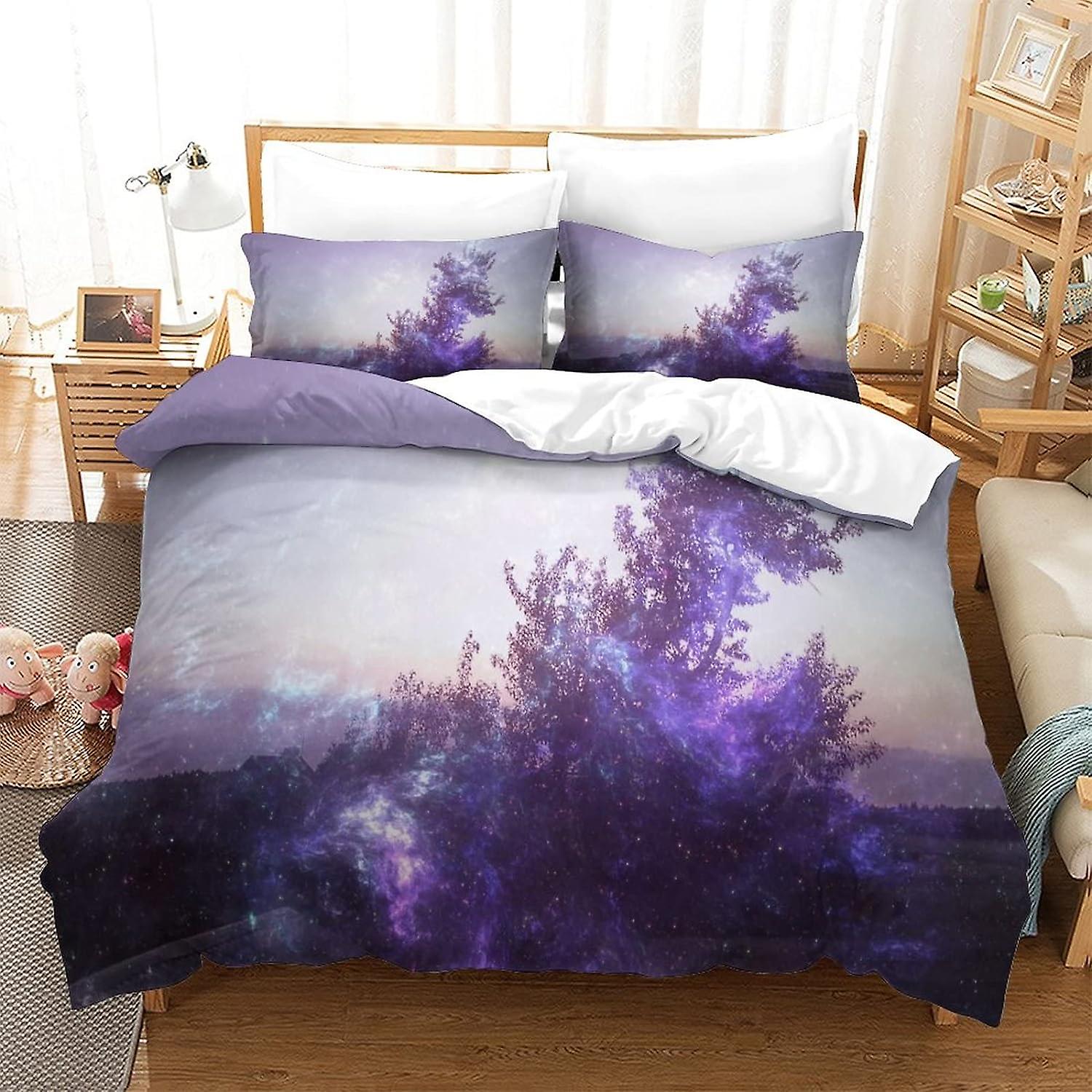 KNITII Background Light Spot 3D Print Duvet Cover Set Single Print Duvet Bedding Set Bedding Set Soft Lightweight Microfiber Quilt Cover with Zipper C