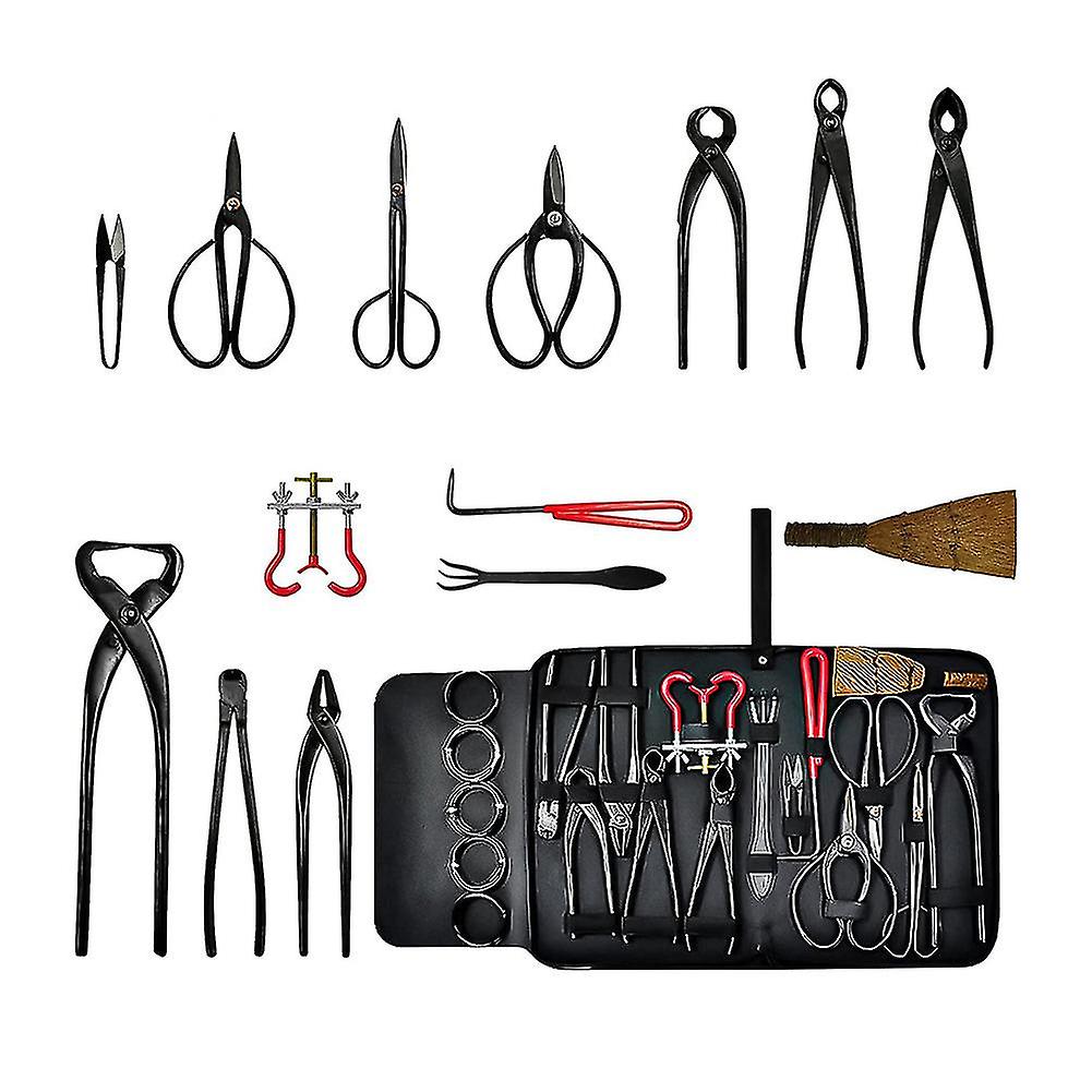 16 Pcs Gardening Bonsai Pruning Tool Set Home Garden Outdoor Cutter Set Practical Hardware Tool Set With Storage Bag