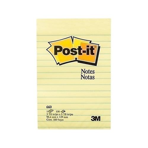 Post-It Premium Quality Useful Compact Handy Canary Yellow Lined Notes 12pk