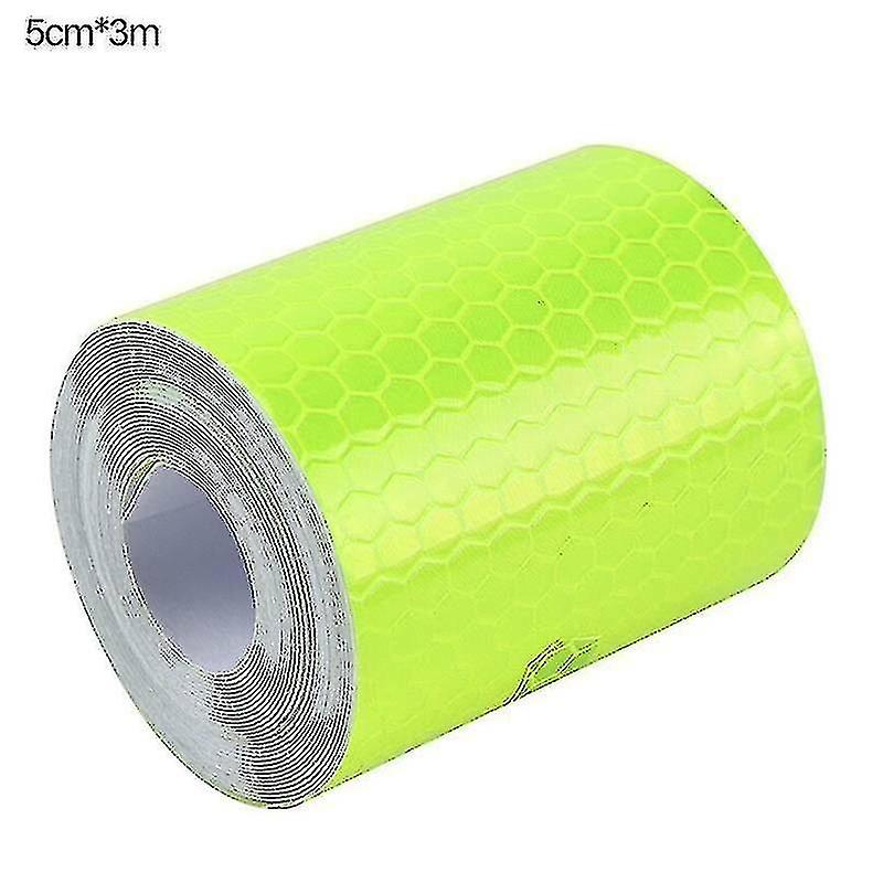 (fluoresoiva keltainen) Vedenpitävä korkean intensiteetin heijastava teippi Itseliimautuva auto varoitus tarra L