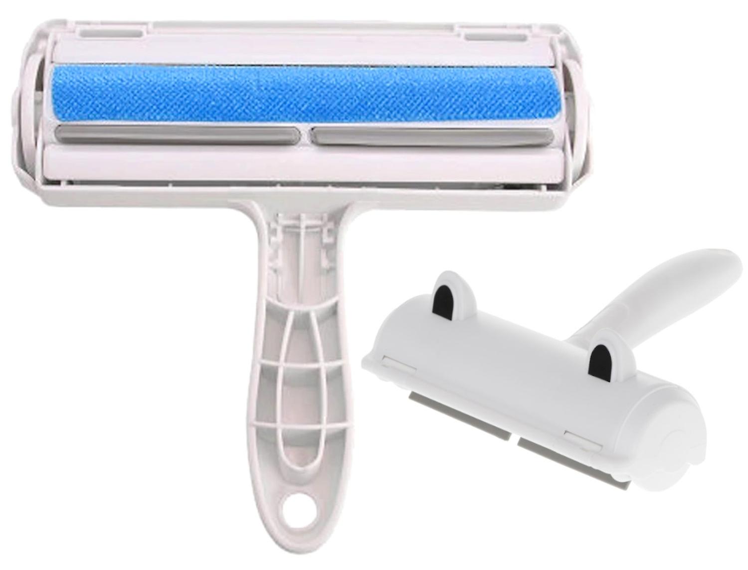 Cleaning brush for white and blue fur