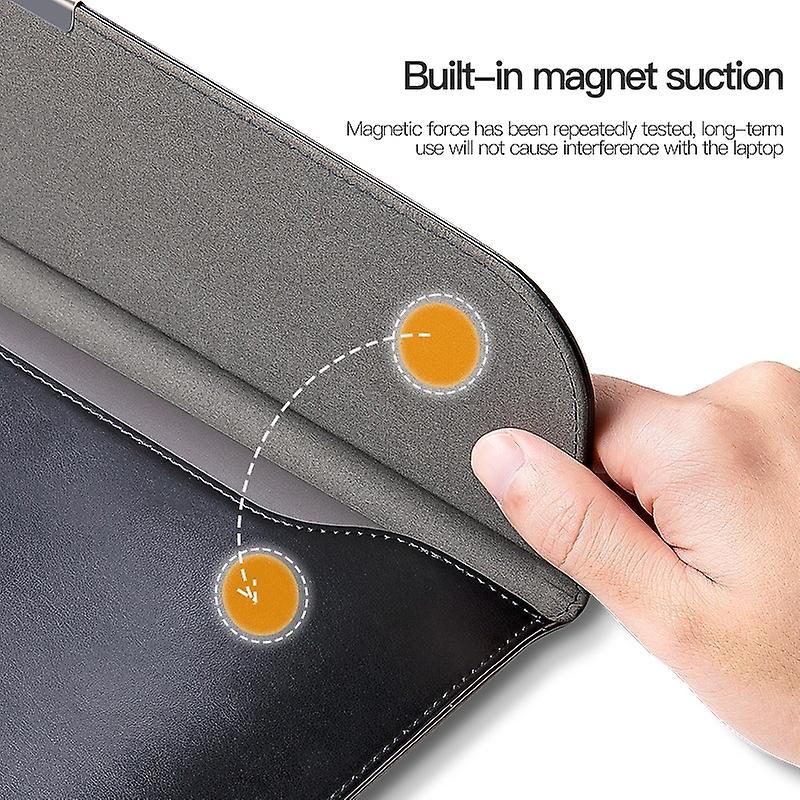 Leather Laptop Sleeve For 15 / 15.4 / 16 inch Laptop | Fruugo UK