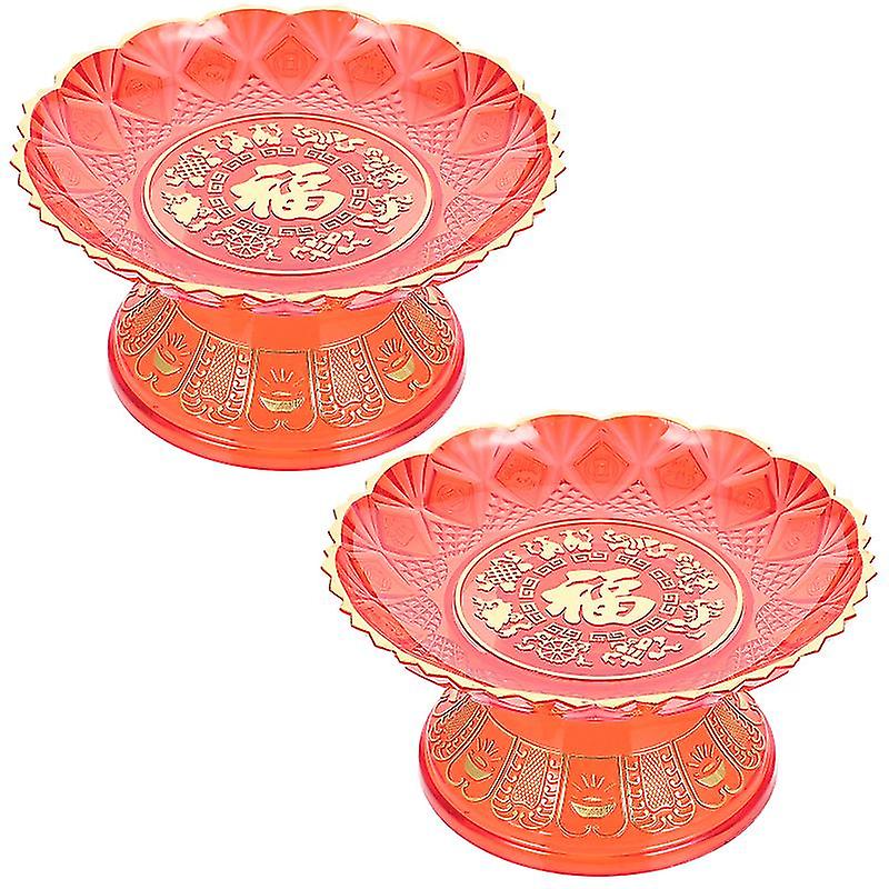 2pcs Buddhist Temple Fruit Plate