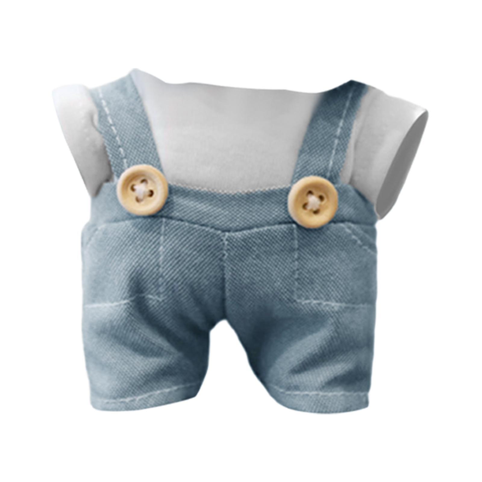 ぬいぐるみの服ファッションハンズオンフォトプロップ6.69インチドールサスペンダーのドレスアップ