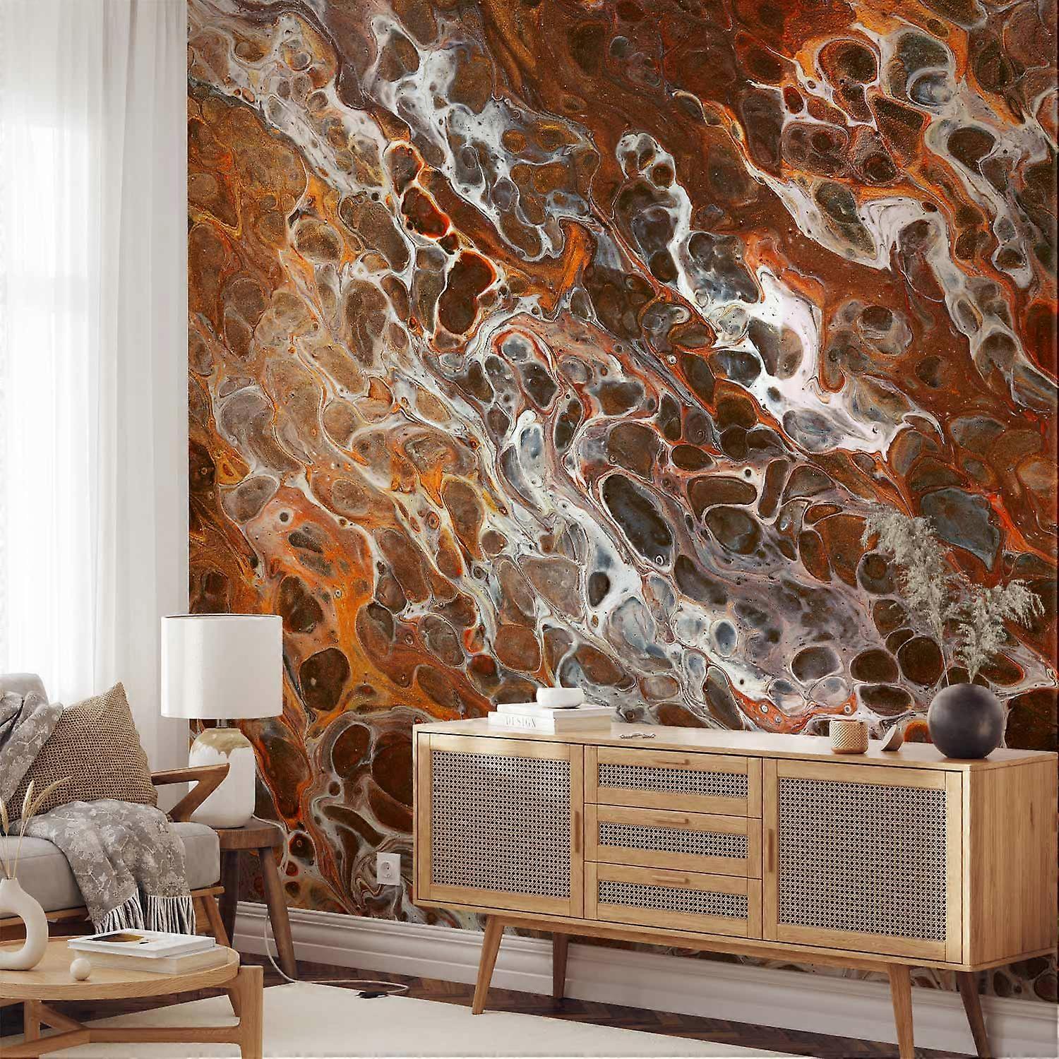 Seinämaalaus - ruskeat kraatterit