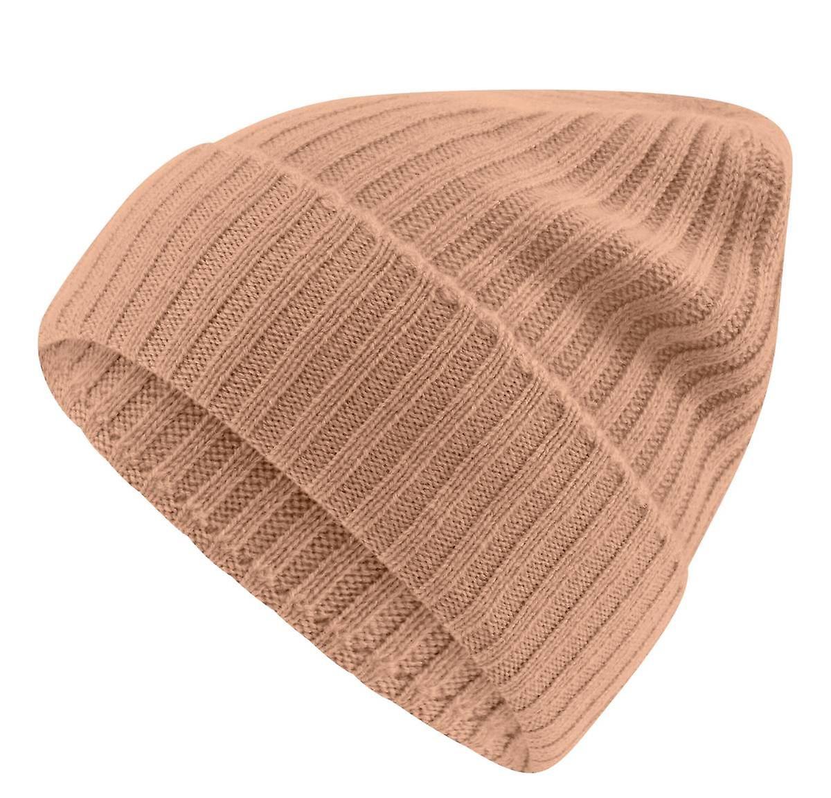 Falke Ribbed Cashmere Beanie - Camel Brown