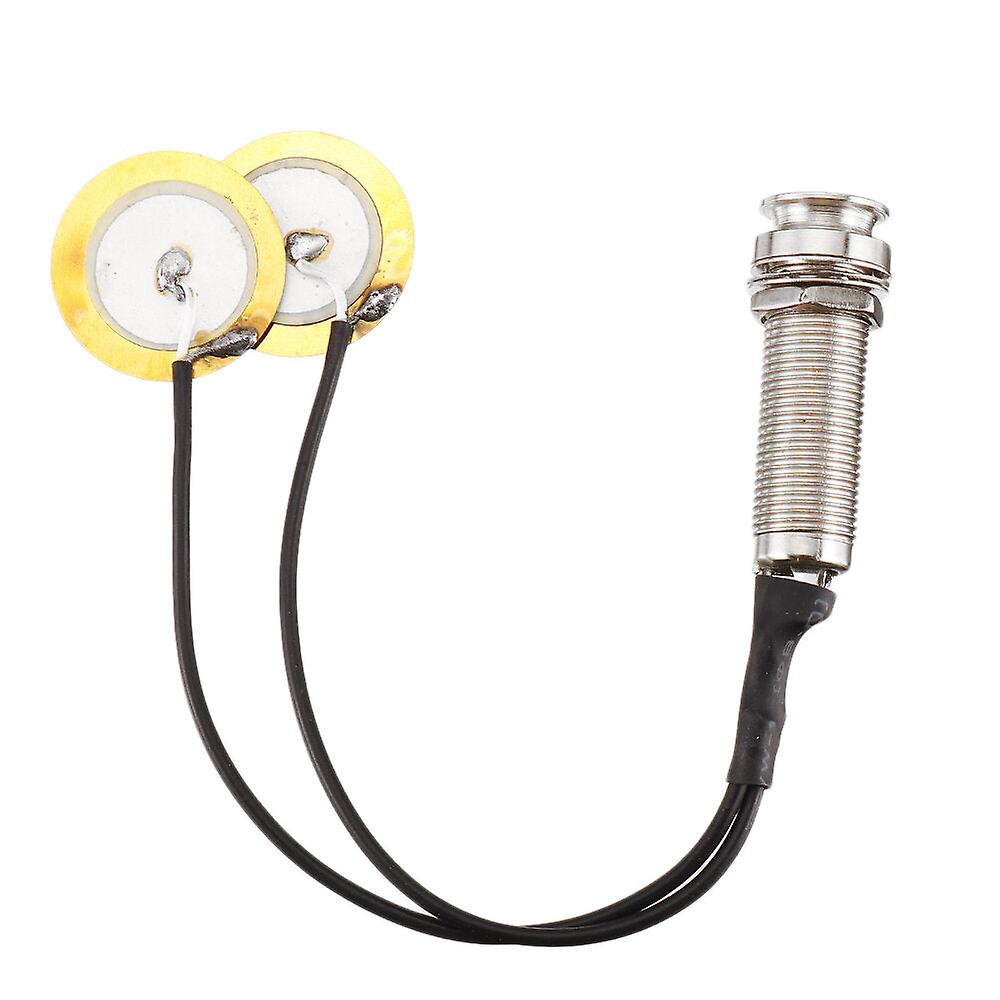 2 Transducer Pickup System For Kalimba Self-adhesive Thumb Piano Mbira Mono Piezo Pickup With Buzzer
