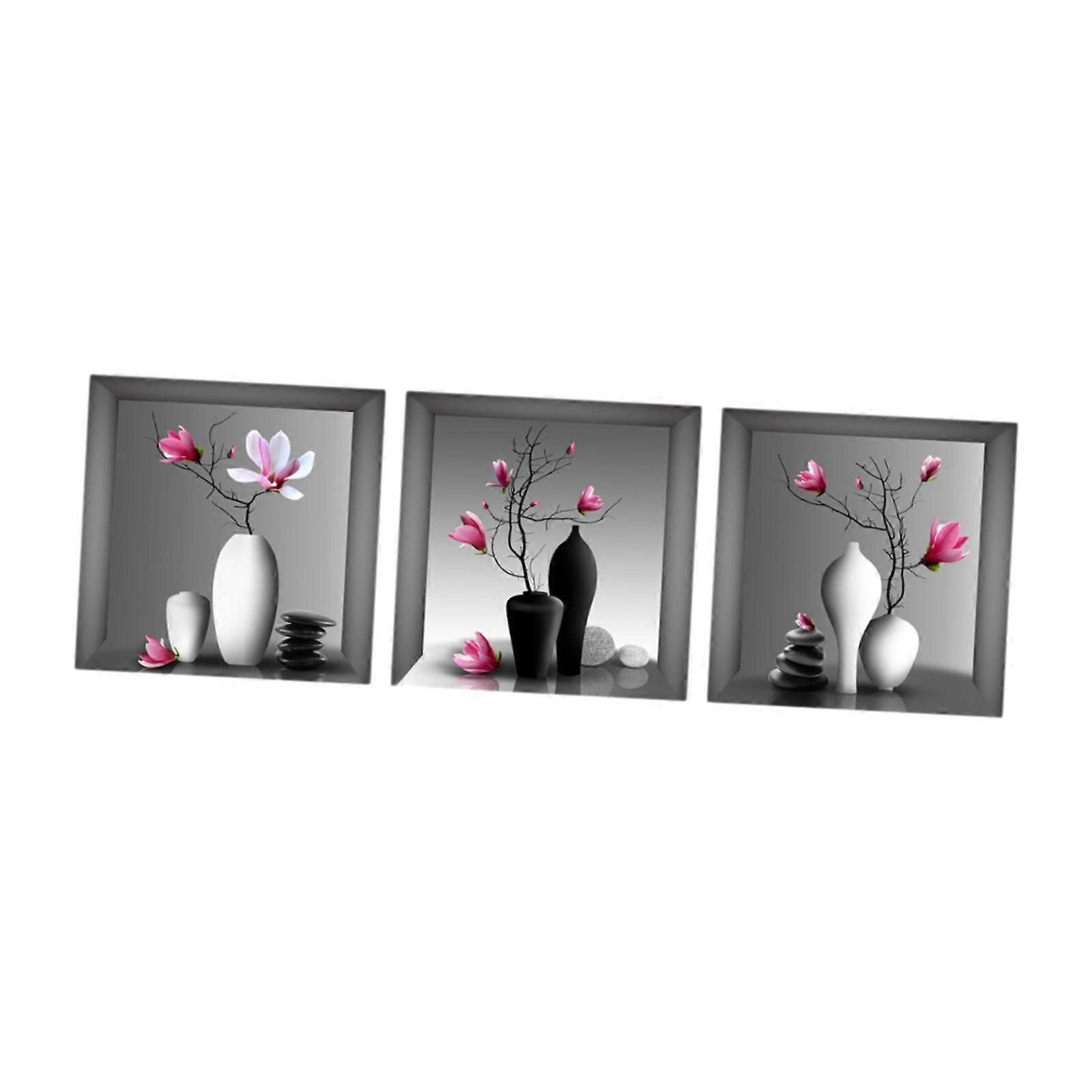 3 st blommig väggkonsttryck målning tryck för sovrum bakgrund vardagsrum