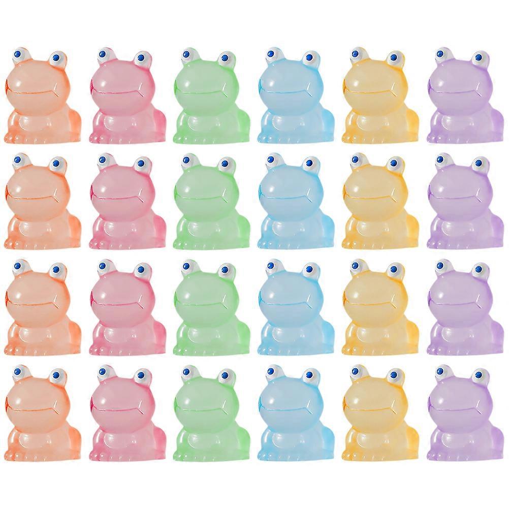 50pcs Mini Frog Figure Frog Miniature Figurines Mini Frog Figurines in Bulk for Fish Tank Desktop Random Color