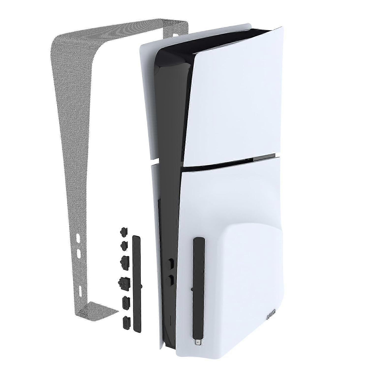 Game Console Dust Cover Net For Ps5 Slim With Side Dust Proof Mesh Net Middle Strip Silicone Dust Plug For Ps5 Slim Disc & Digital Edition Console