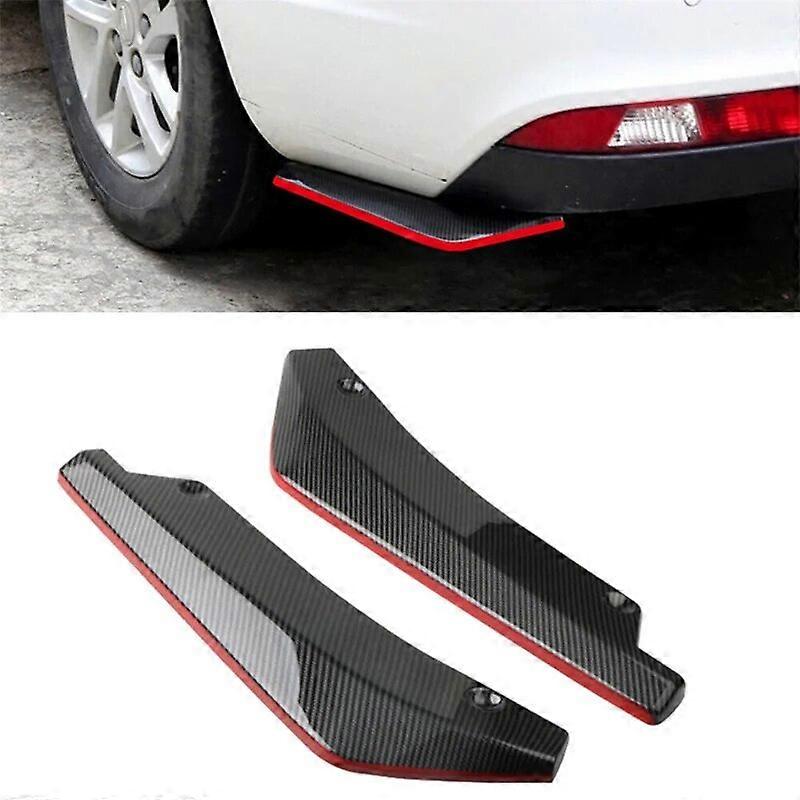 2Pcs/Set Universal Car Rear Bumper Lip Diffuser Splitter Spoiler Scratch Protector Rear Corner Rear Llip Rear Spoiler Retrofit FN9U6725
