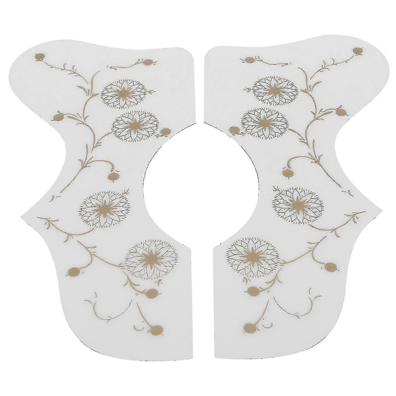 2pcs guitare garde médiators anti-rayures pickguard instrument à cordes plaque de protection en plastique (blanc)_Dec