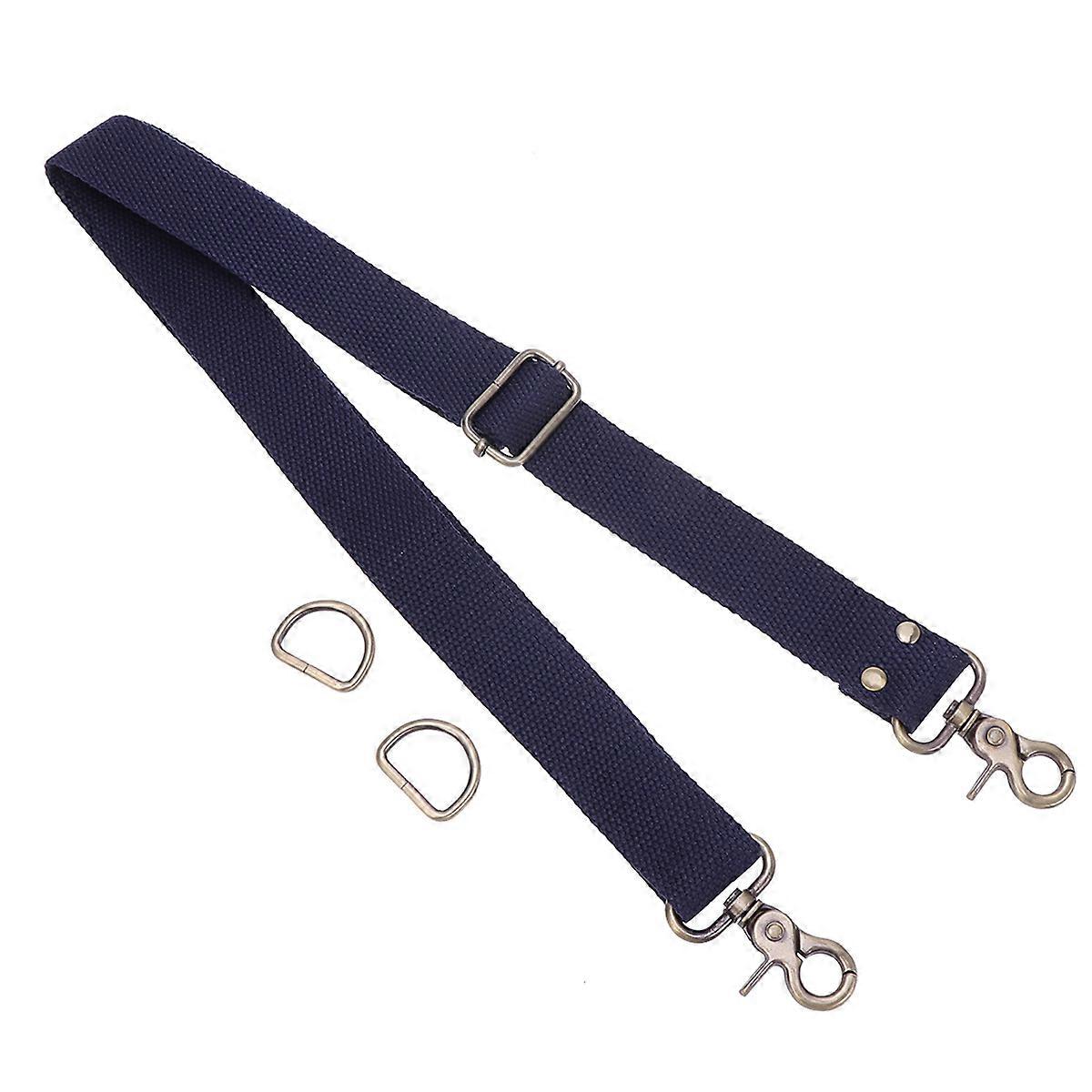 1PC Shoulder Strap Adjustable Canvas Replacement Belt Crossbody Handbag Purse Strap 3.2cm Dark Blue